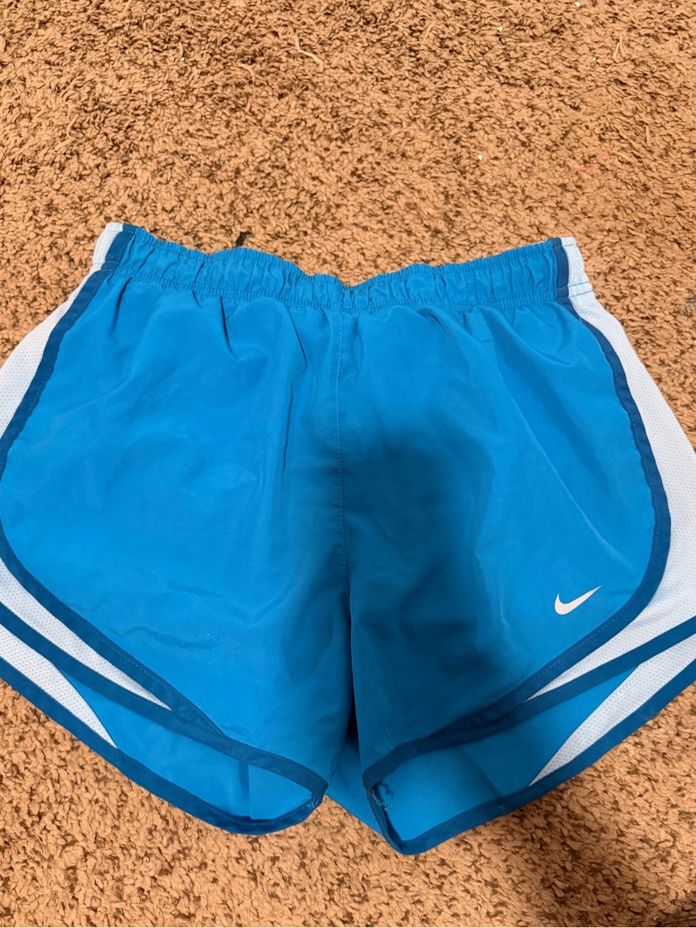 Nike Women's Bright Blue Athletic Shorts with White Trim